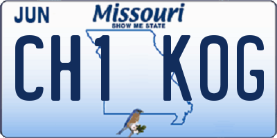 MO license plate CH1K0G