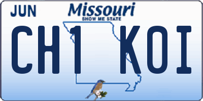 MO license plate CH1K0I