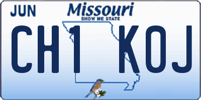 MO license plate CH1K0J