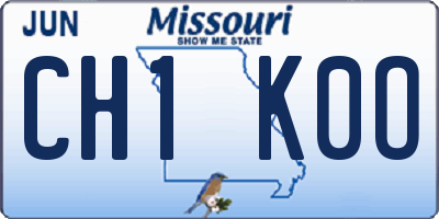 MO license plate CH1K0O