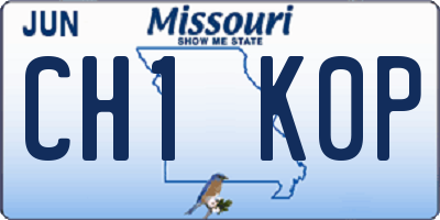 MO license plate CH1K0P