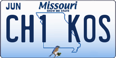 MO license plate CH1K0S