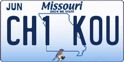 MO license plate CH1K0U