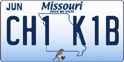 MO license plate CH1K1B
