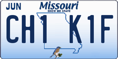 MO license plate CH1K1F