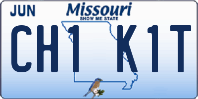 MO license plate CH1K1T