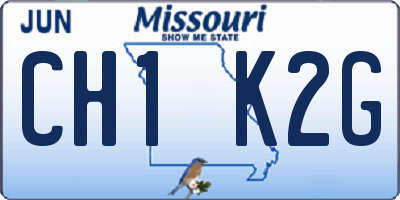 MO license plate CH1K2G