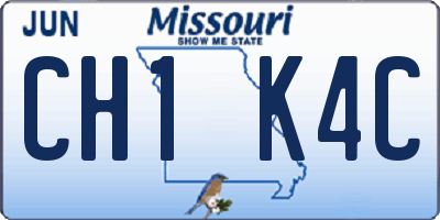 MO license plate CH1K4C