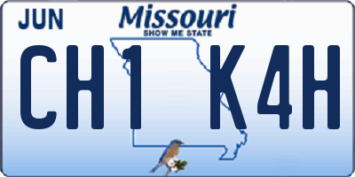MO license plate CH1K4H