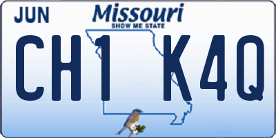 MO license plate CH1K4Q