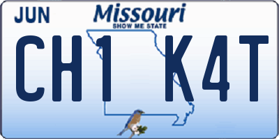 MO license plate CH1K4T