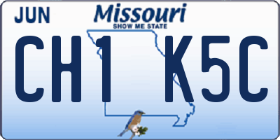 MO license plate CH1K5C