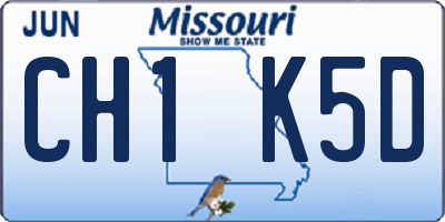 MO license plate CH1K5D