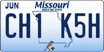 MO license plate CH1K5H