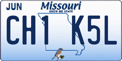 MO license plate CH1K5L