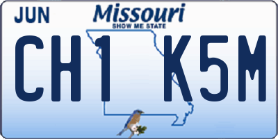 MO license plate CH1K5M
