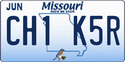 MO license plate CH1K5R