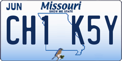 MO license plate CH1K5Y
