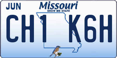 MO license plate CH1K6H