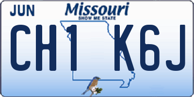 MO license plate CH1K6J