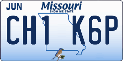 MO license plate CH1K6P