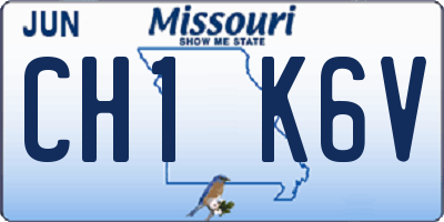 MO license plate CH1K6V