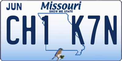 MO license plate CH1K7N