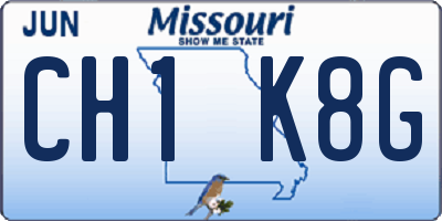 MO license plate CH1K8G