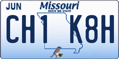 MO license plate CH1K8H