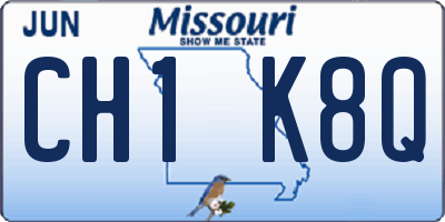 MO license plate CH1K8Q
