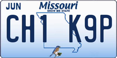 MO license plate CH1K9P