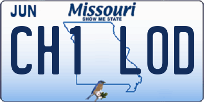 MO license plate CH1L0D