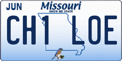 MO license plate CH1L0E
