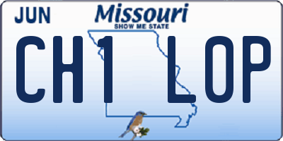 MO license plate CH1L0P