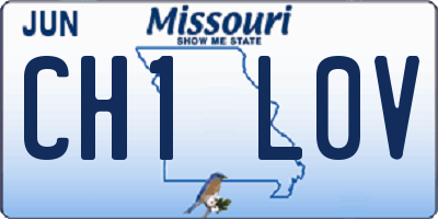 MO license plate CH1L0V