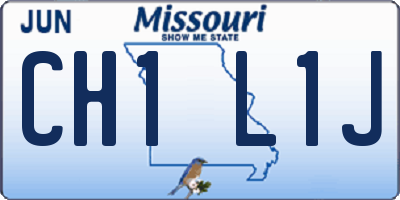 MO license plate CH1L1J