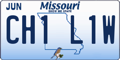 MO license plate CH1L1W