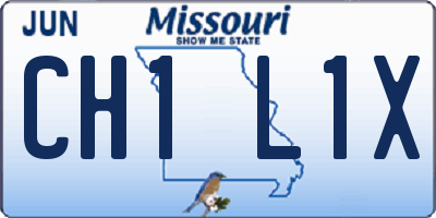 MO license plate CH1L1X