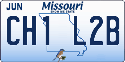MO license plate CH1L2B