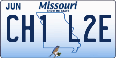 MO license plate CH1L2E