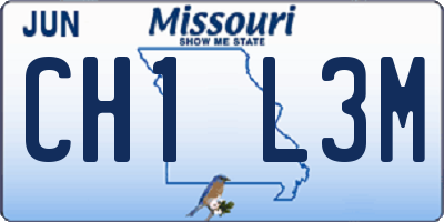MO license plate CH1L3M