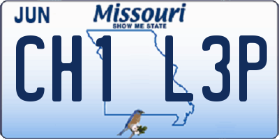 MO license plate CH1L3P