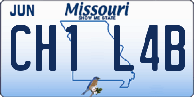 MO license plate CH1L4B