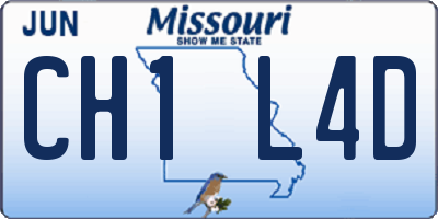 MO license plate CH1L4D