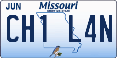 MO license plate CH1L4N