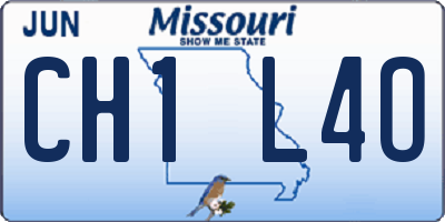 MO license plate CH1L4O