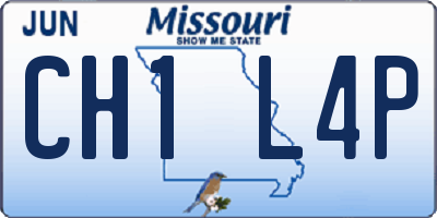 MO license plate CH1L4P