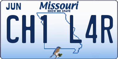 MO license plate CH1L4R
