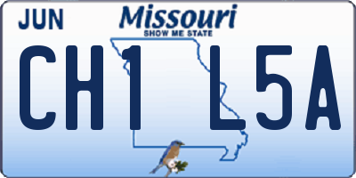 MO license plate CH1L5A