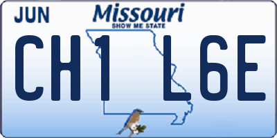 MO license plate CH1L6E